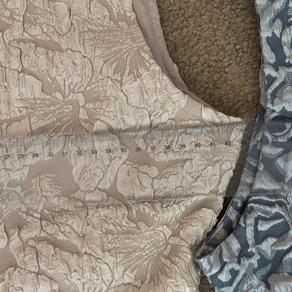 Floral Textured Tank Tops - Cream and Blue - Picture 4 of 7